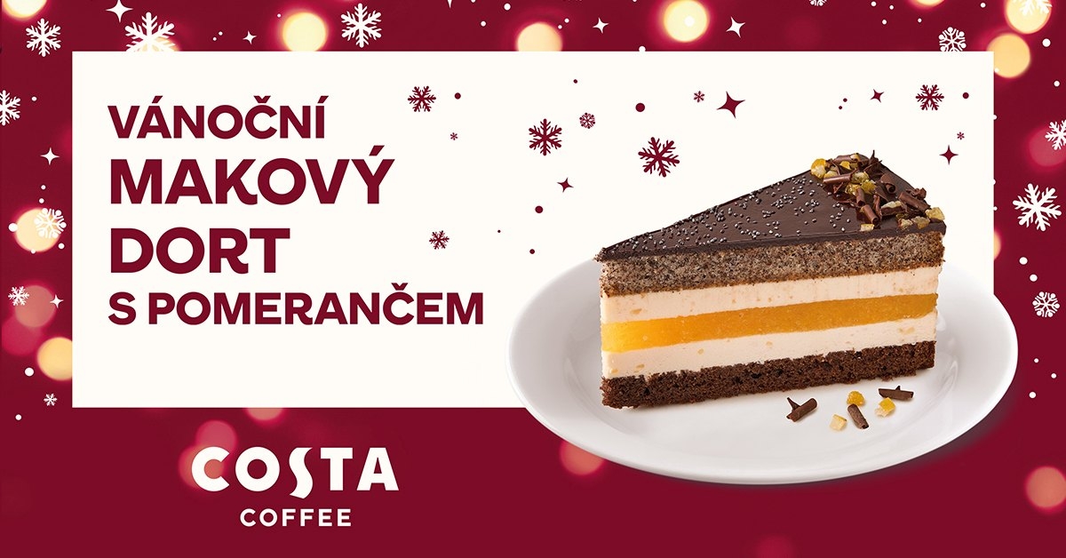 Vánoční makový dort s pomerančem